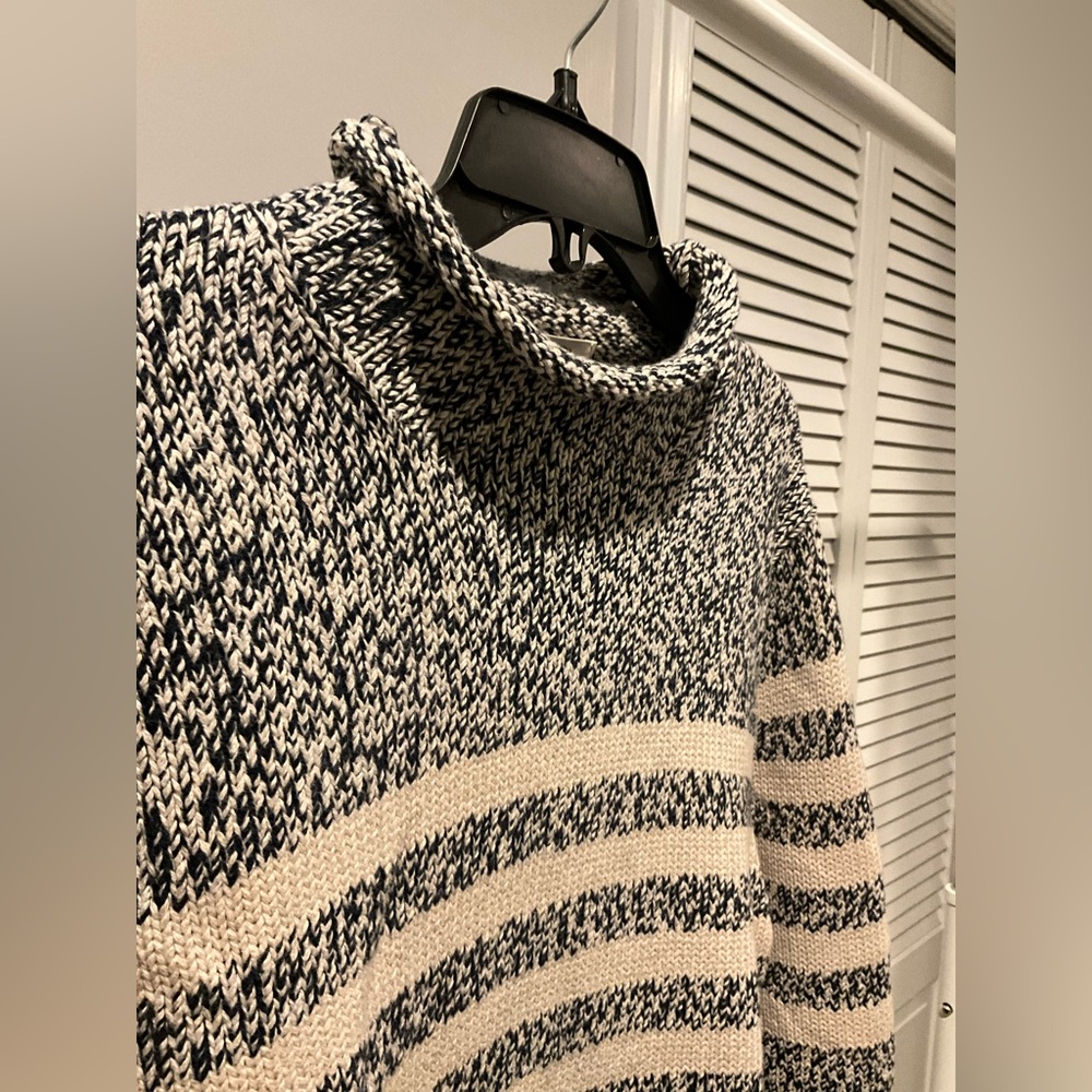 J. Crew Marled-cotton rollneck sweater with stripes